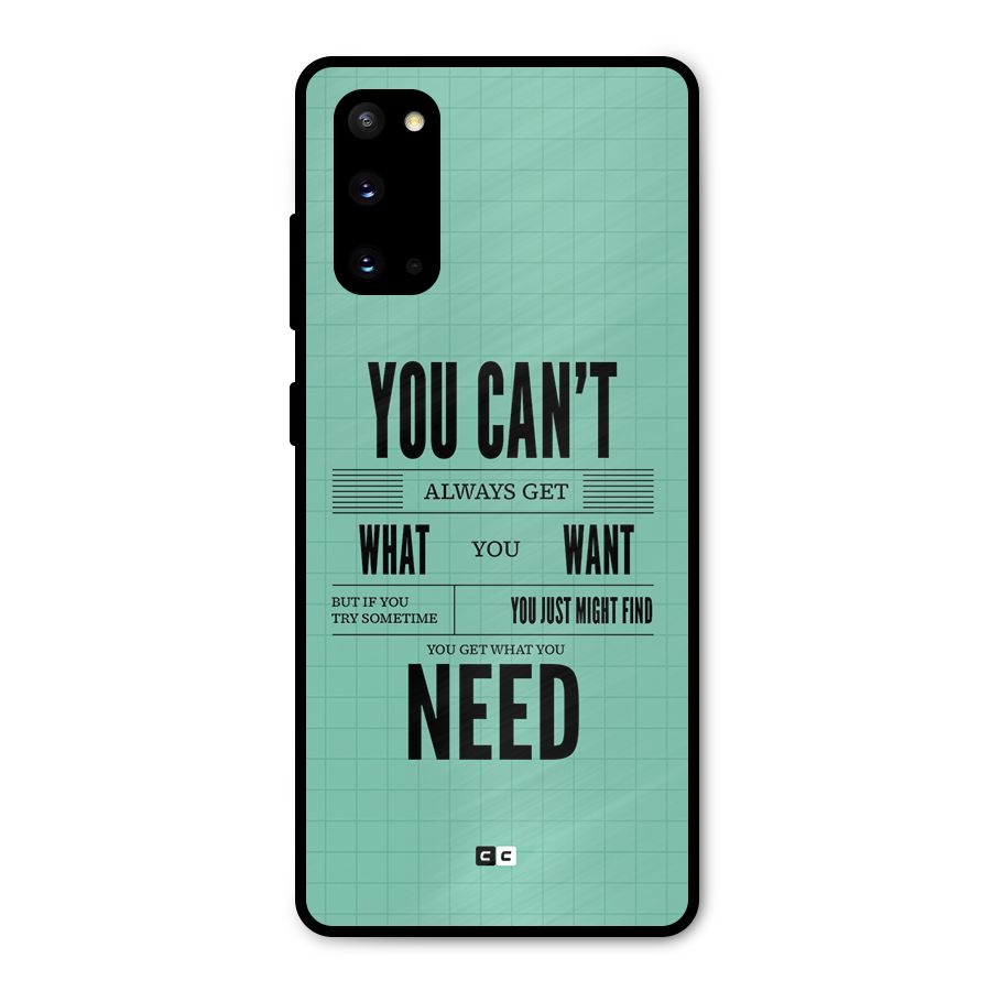 Cant Always Get Metal Back Case for Galaxy S20