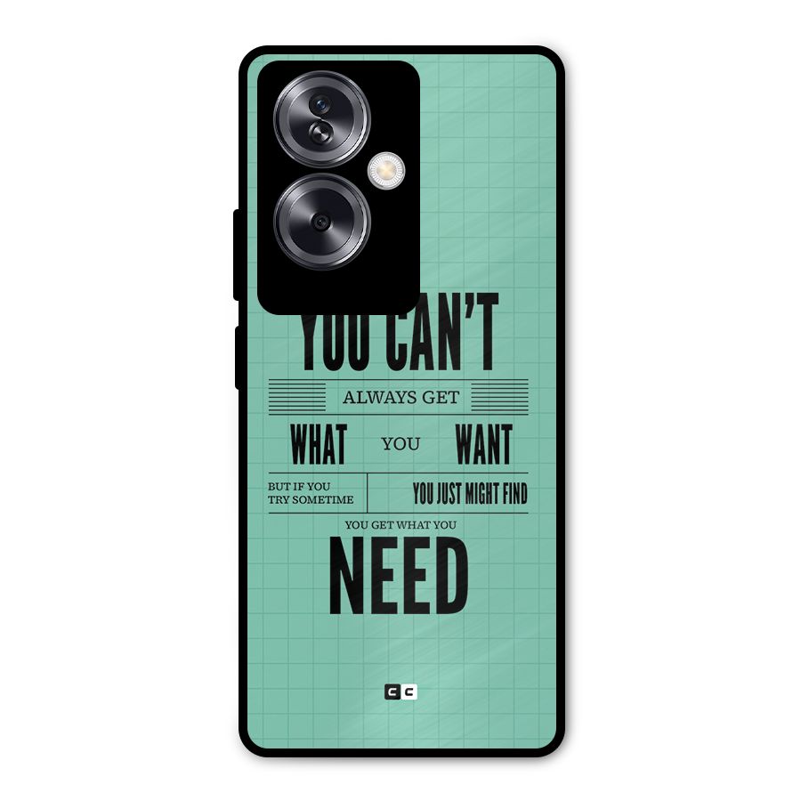 Cant Always Get Metal Back Case for Oppo A79 5G