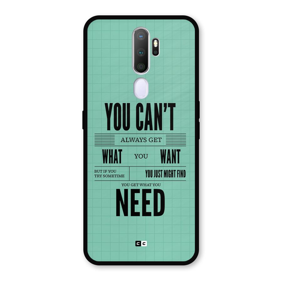 Cant Always Get Metal Back Case for Oppo A9 (2020)