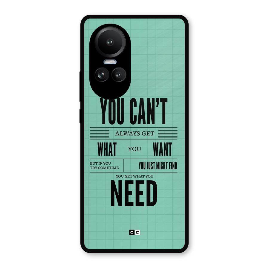 Cant Always Get Metal Back Case for Oppo Reno10 Pro