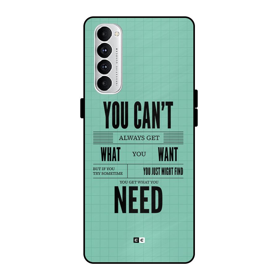Cant Always Get Metal Back Case for Oppo Reno4 Pro