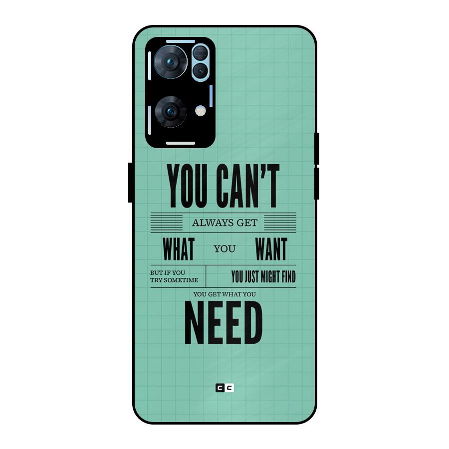 Cant Always Get Metal Back Case for Oppo Reno7 Pro 5G