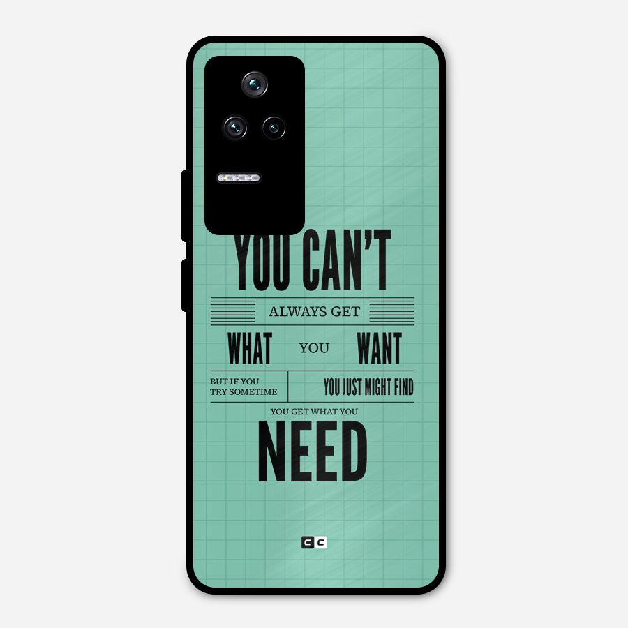 Cant Always Get Metal Back Case for Poco F4 5G
