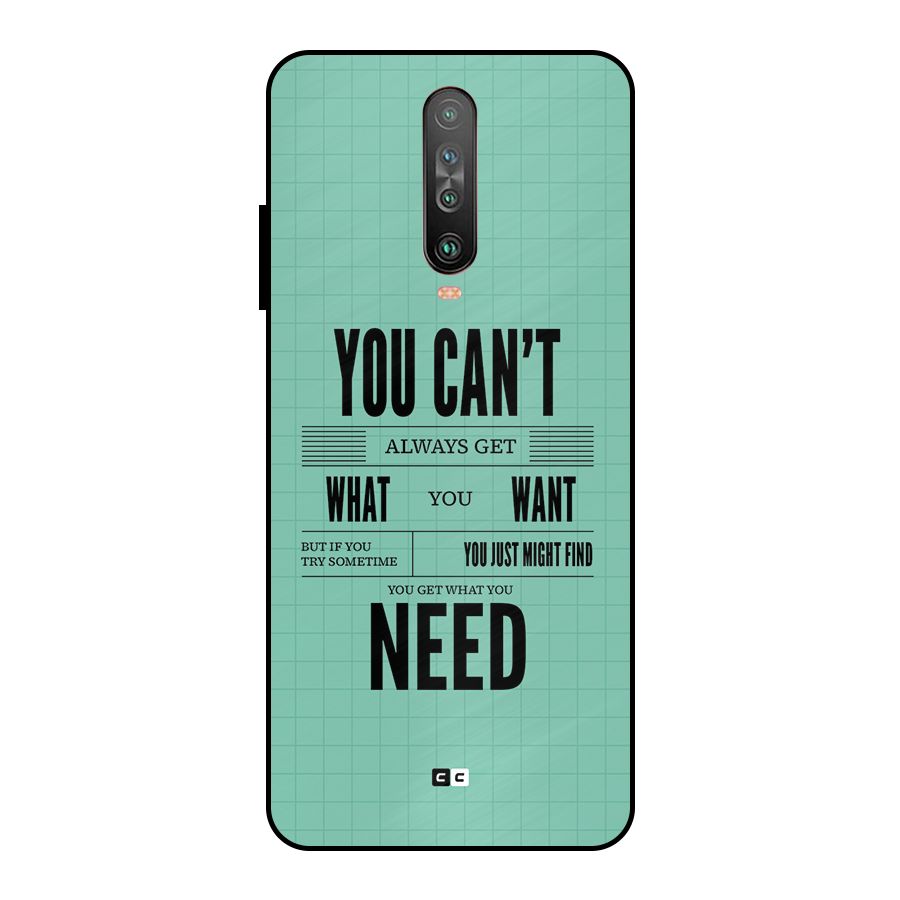 Cant Always Get Metal Back Case for Poco X2