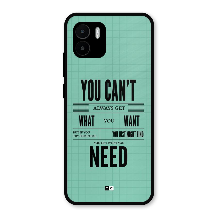 Cant Always Get Metal Back Case for Redmi A1