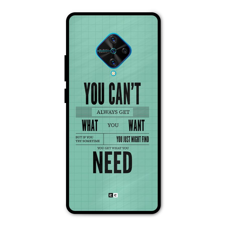 Cant Always Get Metal Back Case for Vivo S1 Pro