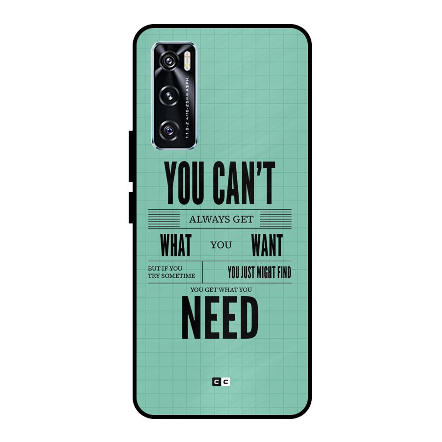 Cant Always Get Metal Back Case for Vivo V20 SE