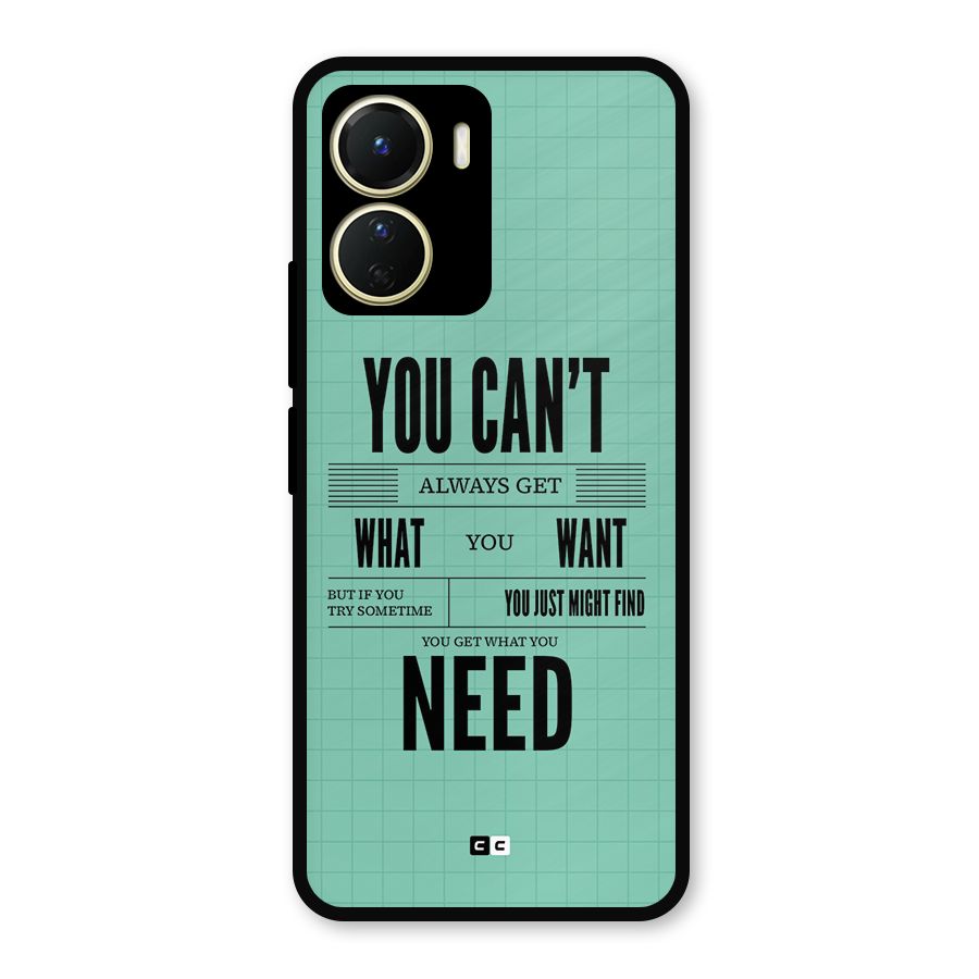 Cant Always Get Metal Back Case for Vivo Y16