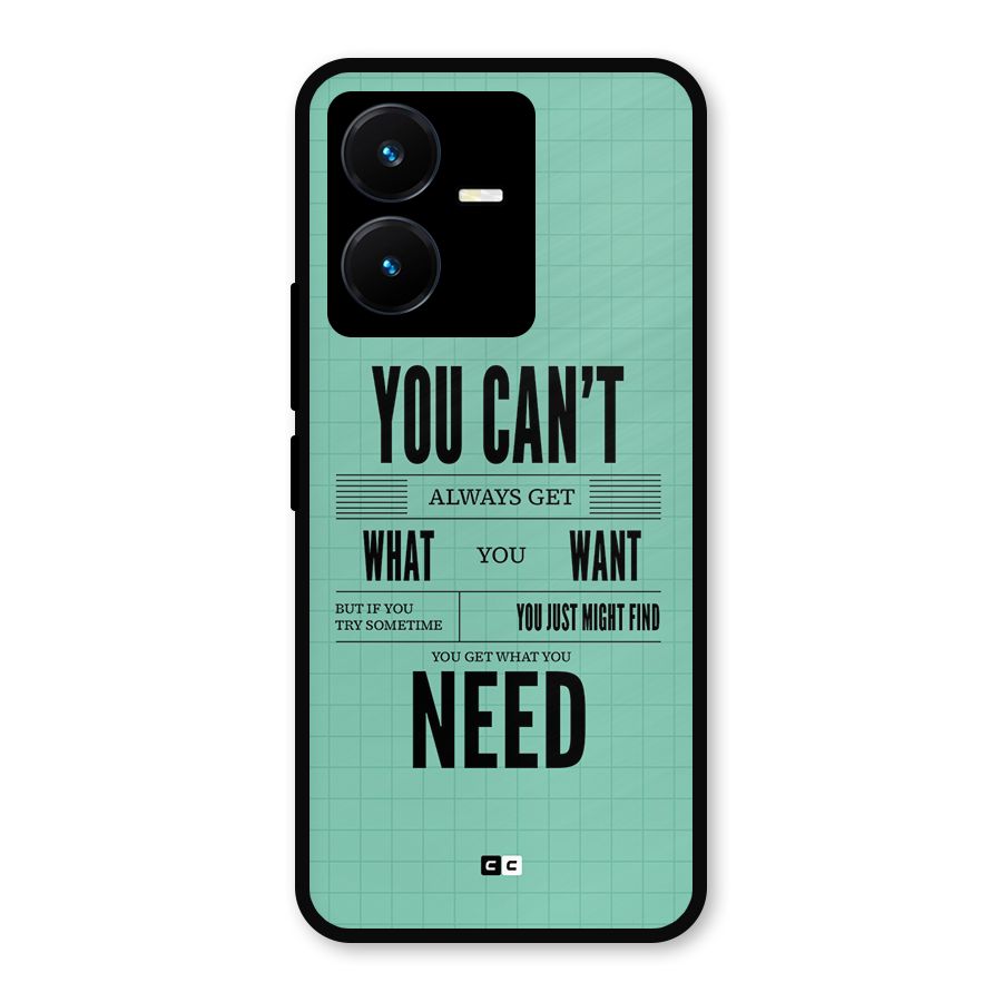 Cant Always Get Metal Back Case for Vivo Y22