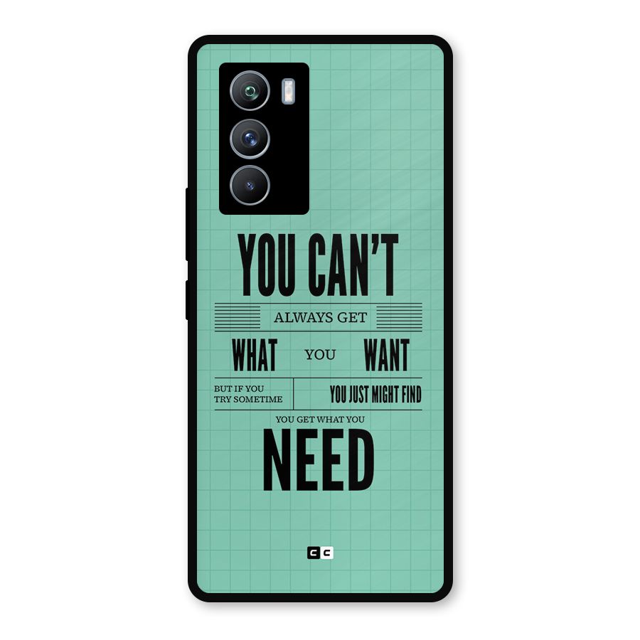 Cant Always Get Metal Back Case for iQOO 9 SE