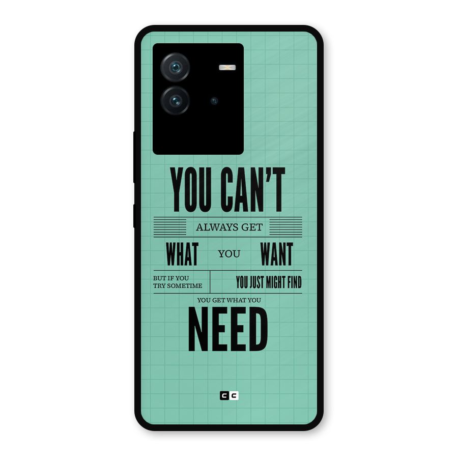 Cant Always Get Metal Back Case for iQOO Neo 6 5G