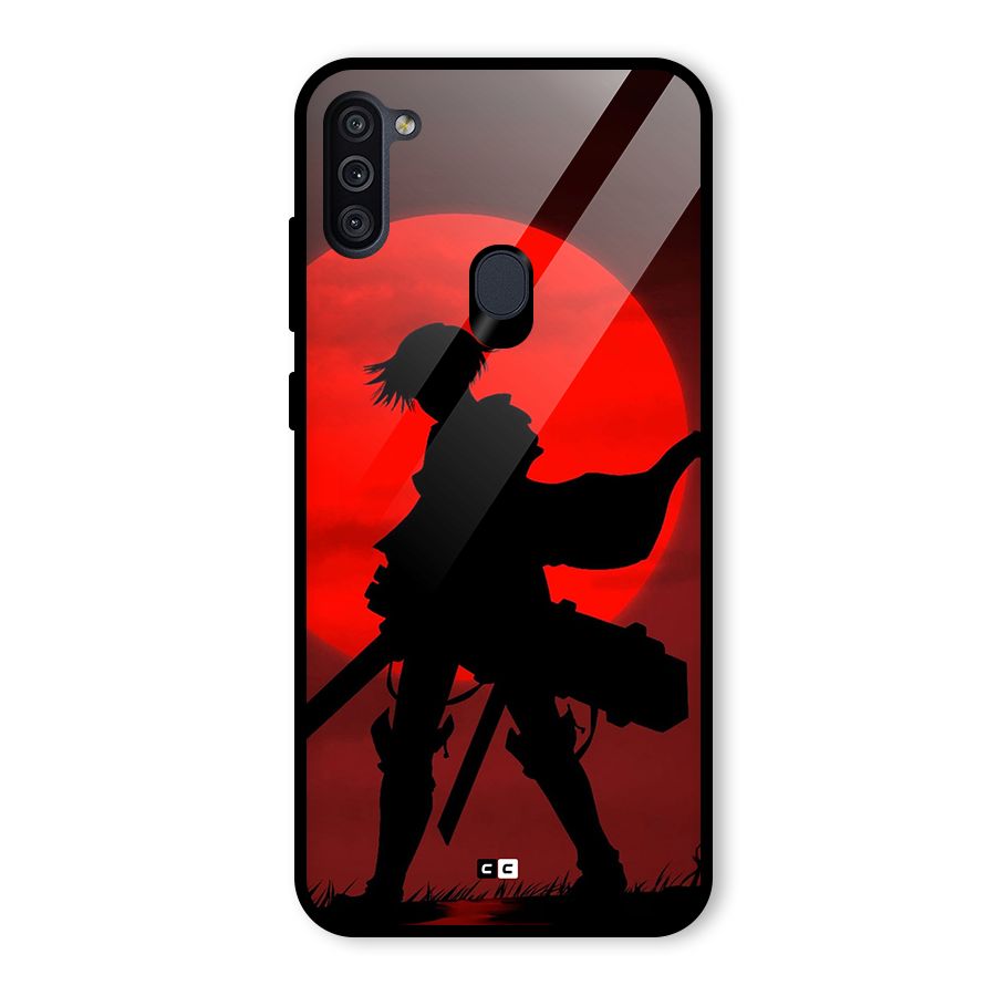 Captain Levi Acramen Glass Back Case for Galaxy M11