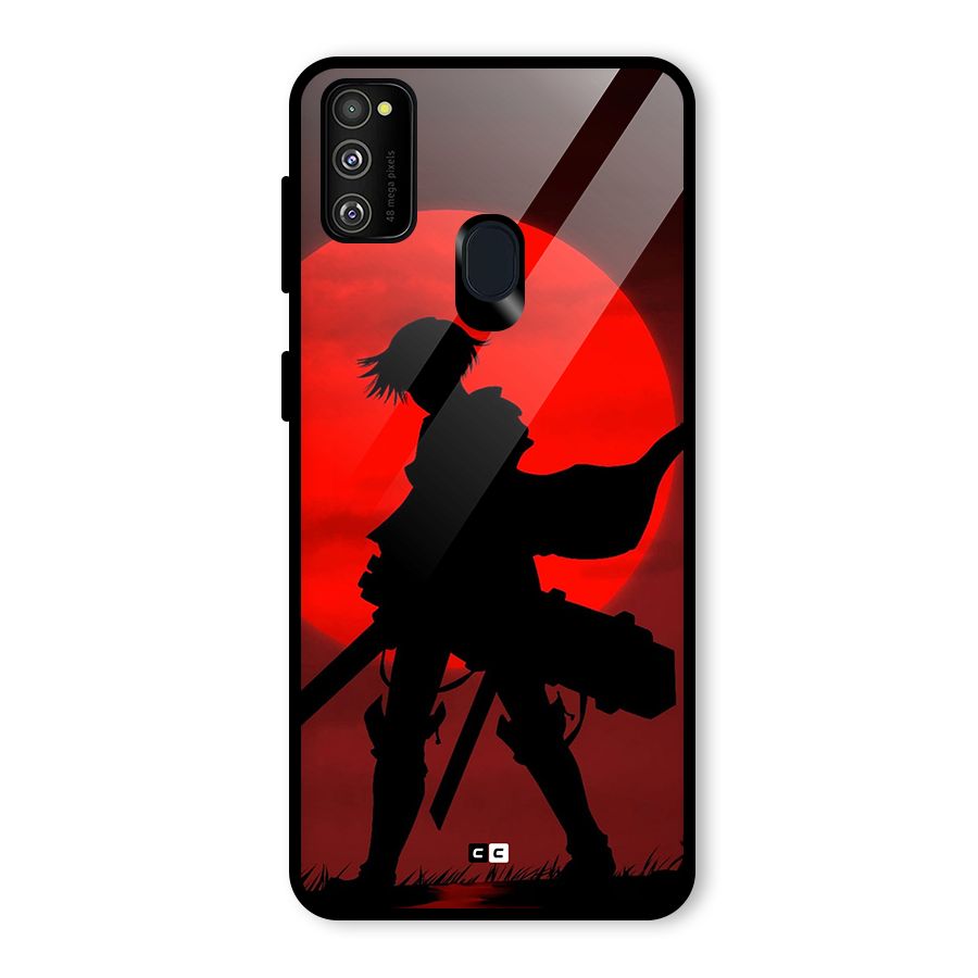 Captain Levi Acramen Glass Back Case for Galaxy M21