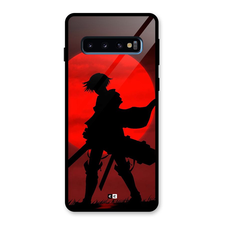 Captain Levi Acramen Glass Back Case for Galaxy S10