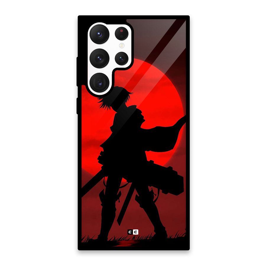 Captain Levi Acramen Glass Back Case for Galaxy S22 Ultra 5G