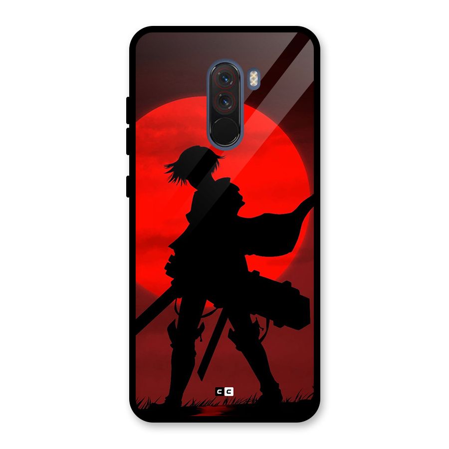 Captain Levi Acramen Glass Back Case for Poco F1