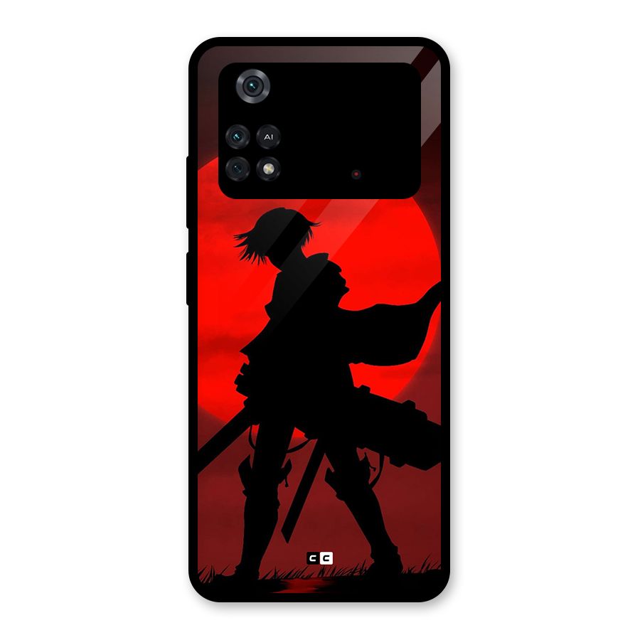 Captain Levi Acramen Glass Back Case for Poco M4 Pro 4G