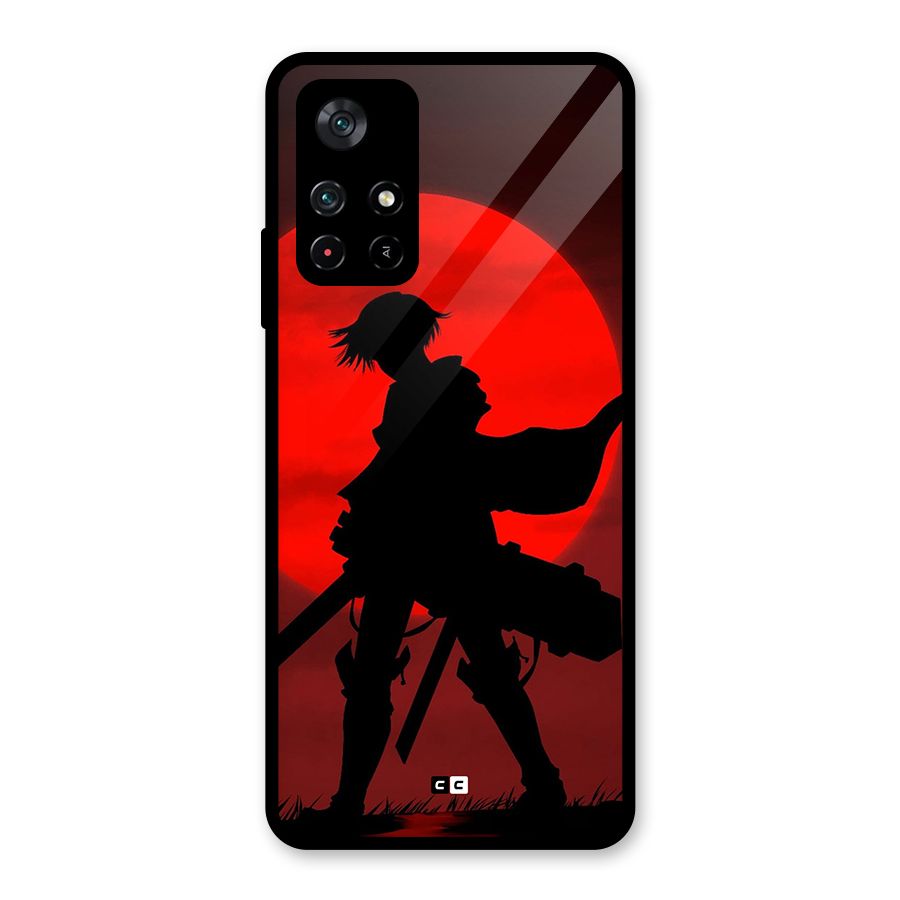 Captain Levi Acramen Glass Back Case for Poco M4 Pro 5G