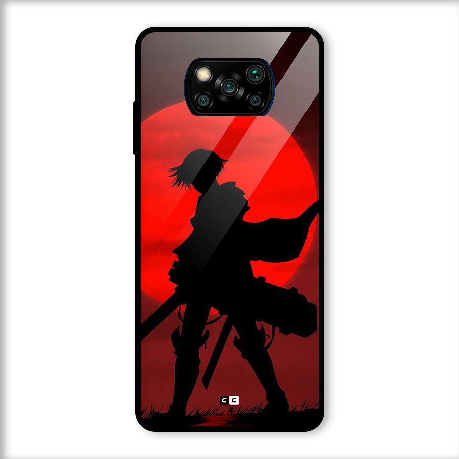 Captain Levi Acramen Glass Back Case for Poco X3