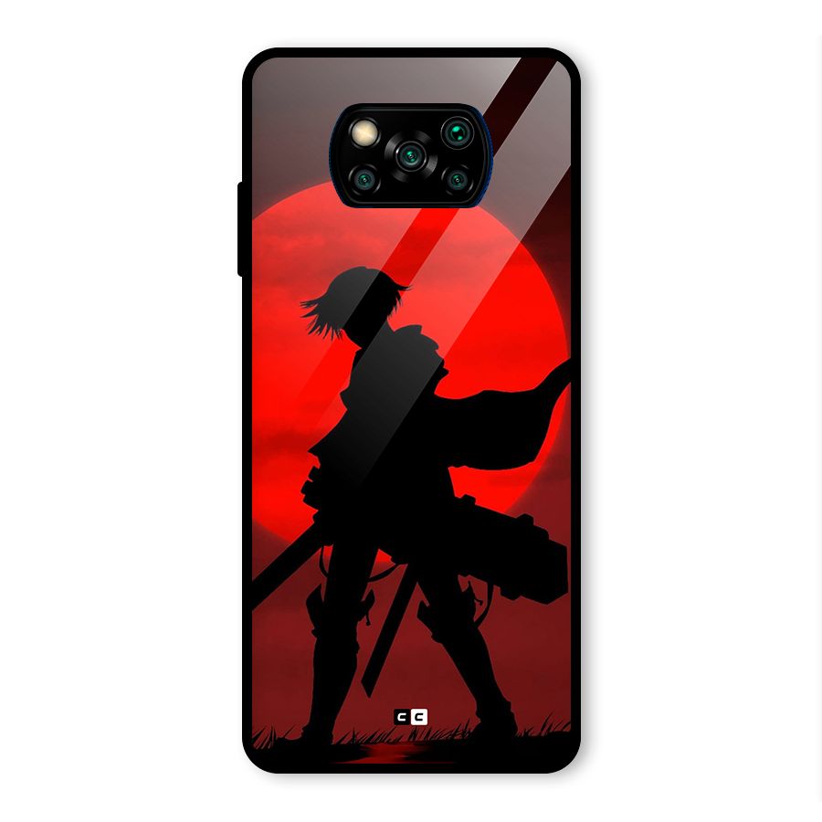 Captain Levi Acramen Glass Back Case for Poco X3 Pro