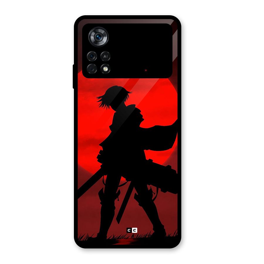 Captain Levi Acramen Glass Back Case for Poco X4 Pro 5G