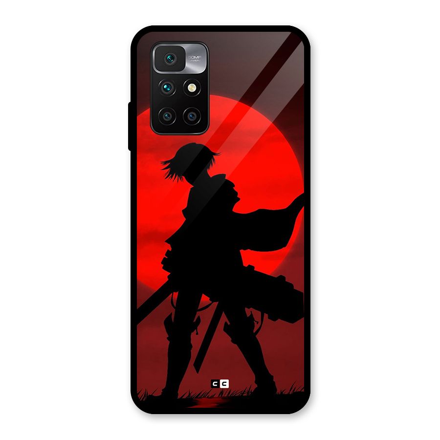 Captain Levi Acramen Glass Back Case for Redmi 10 Prime