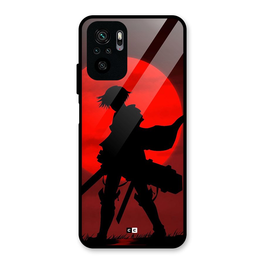 Captain Levi Acramen Glass Back Case for Redmi Note 10S