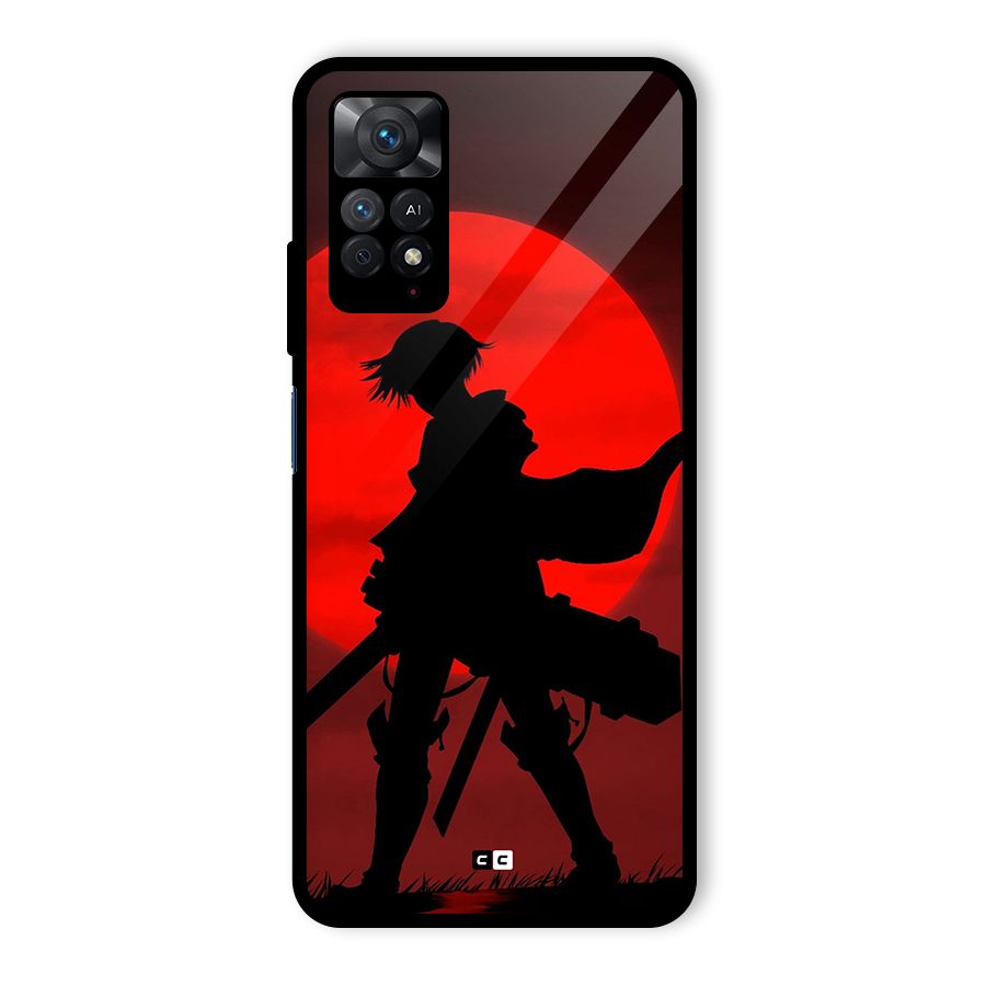 Captain Levi Acramen Glass Back Case for Redmi Note 11 Pro