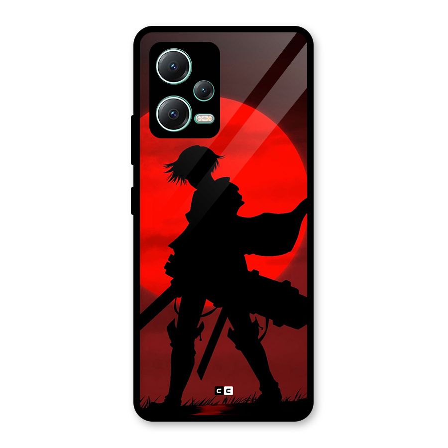Captain Levi Acramen Glass Back Case for Redmi Note 12 5G