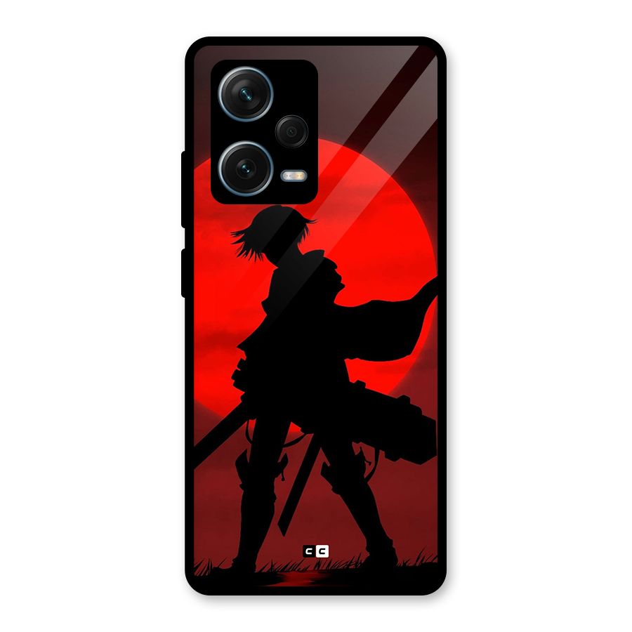 Captain Levi Acramen Glass Back Case for Redmi Note 12 Pro Plus 5G