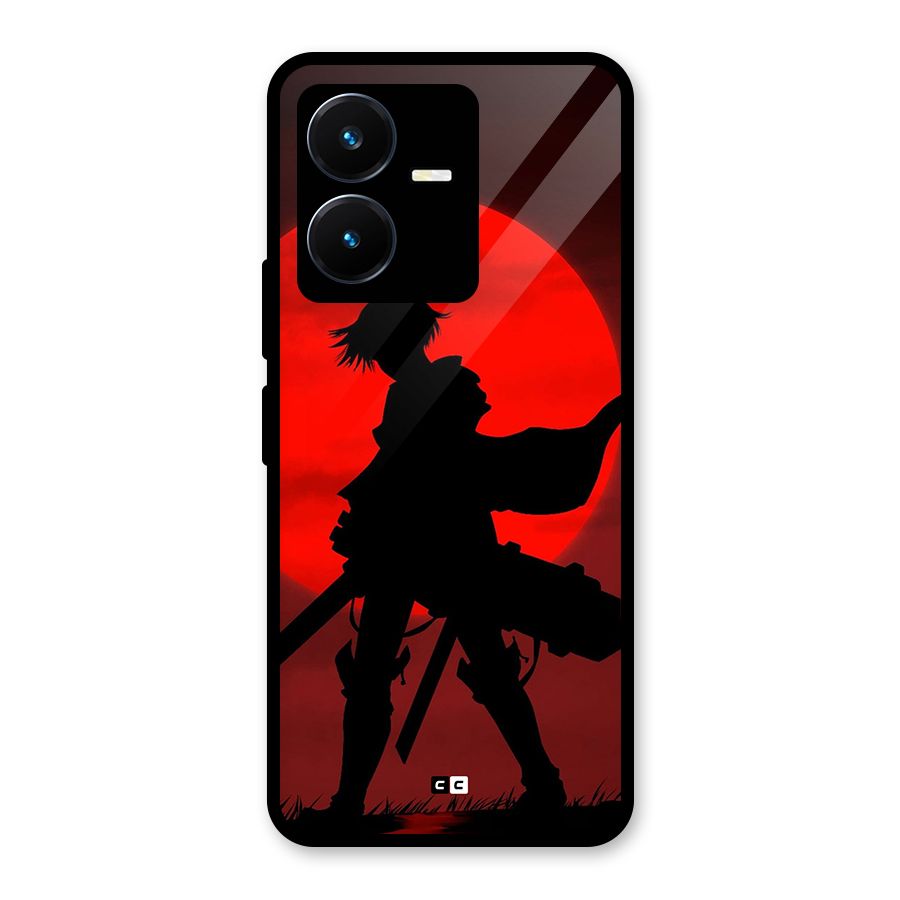 Captain Levi Acramen Glass Back Case for Vivo Y22s