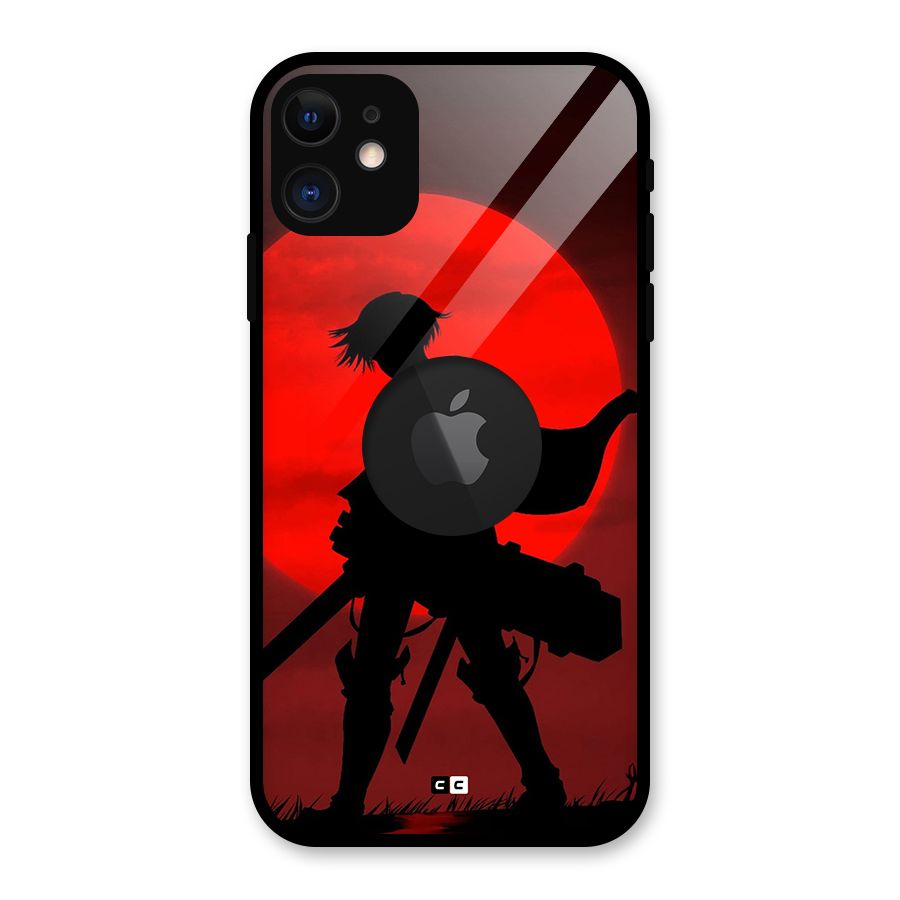Captain Levi Acramen Glass Back Case for iPhone 11 Logo Cut