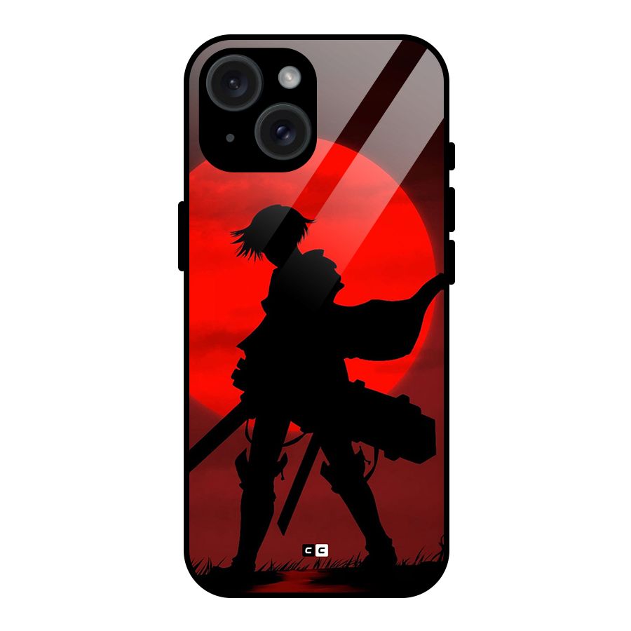 Captain Levi Acramen Glass Back Case for iPhone 15