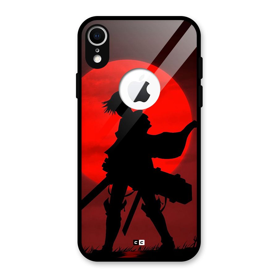 Captain Levi Acramen Glass Back Case for iPhone XR Logo Cut