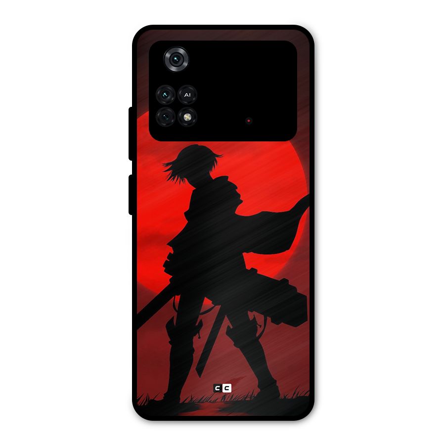 Captain Levi Acramen Metal Back Case for Poco M4 Pro 4G