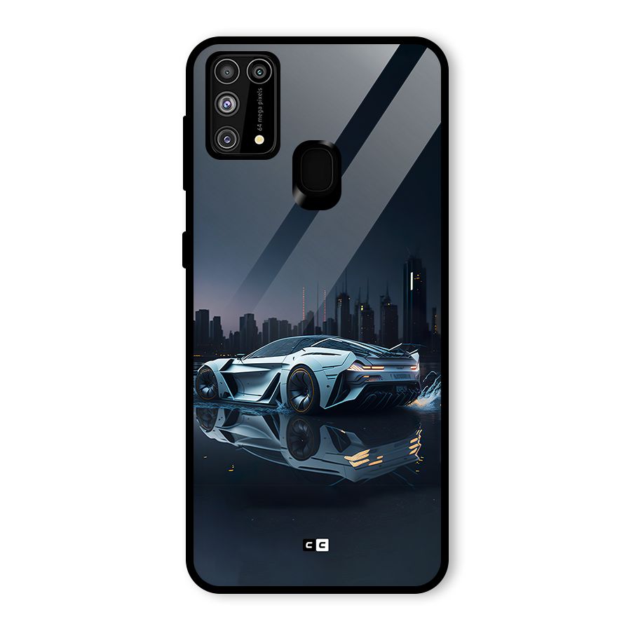 Car of Future Glass Back Case for Galaxy F41