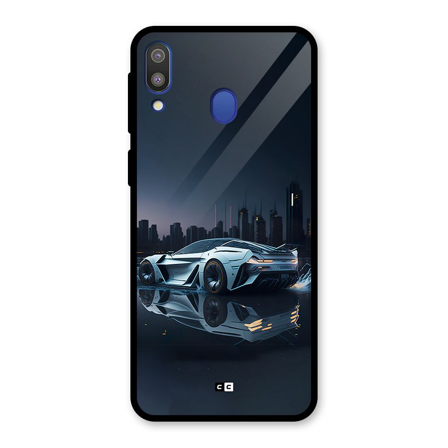 Car of Future Glass Back Case for Galaxy M20