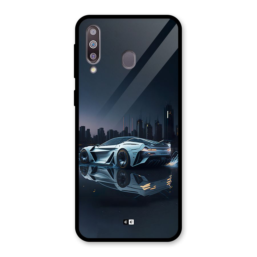 Car of Future Glass Back Case for Galaxy M30