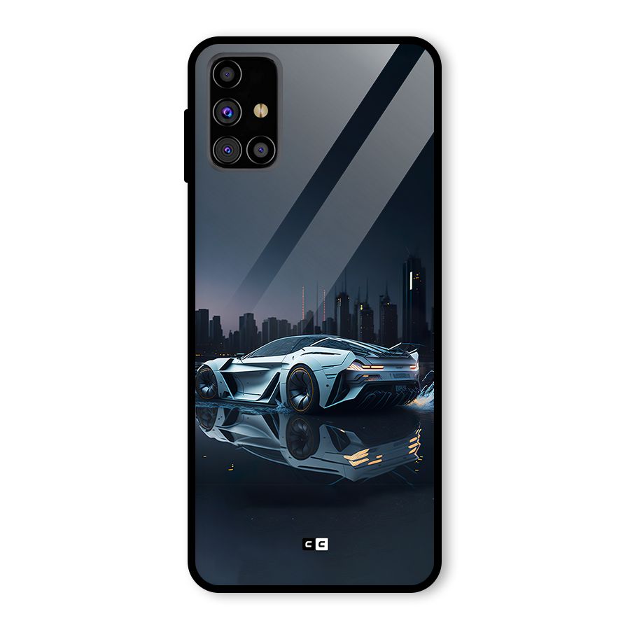 Car of Future Glass Back Case for Galaxy M31s