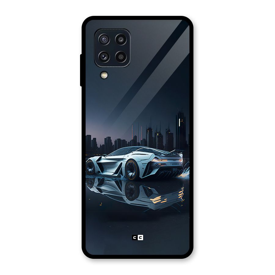 Car of Future Glass Back Case for Galaxy M32
