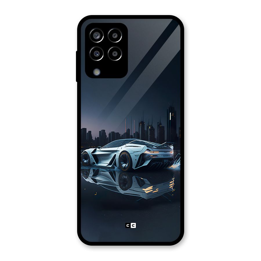 Car of Future Glass Back Case for Galaxy M33