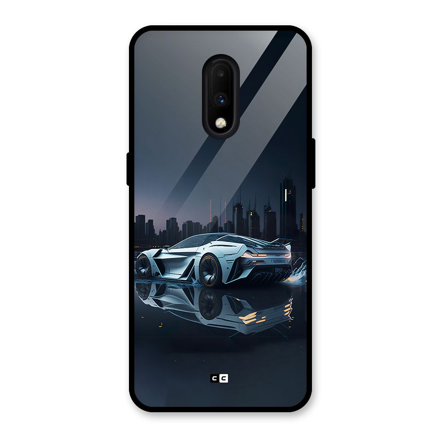 Car of Future Glass Back Case for OnePlus 7