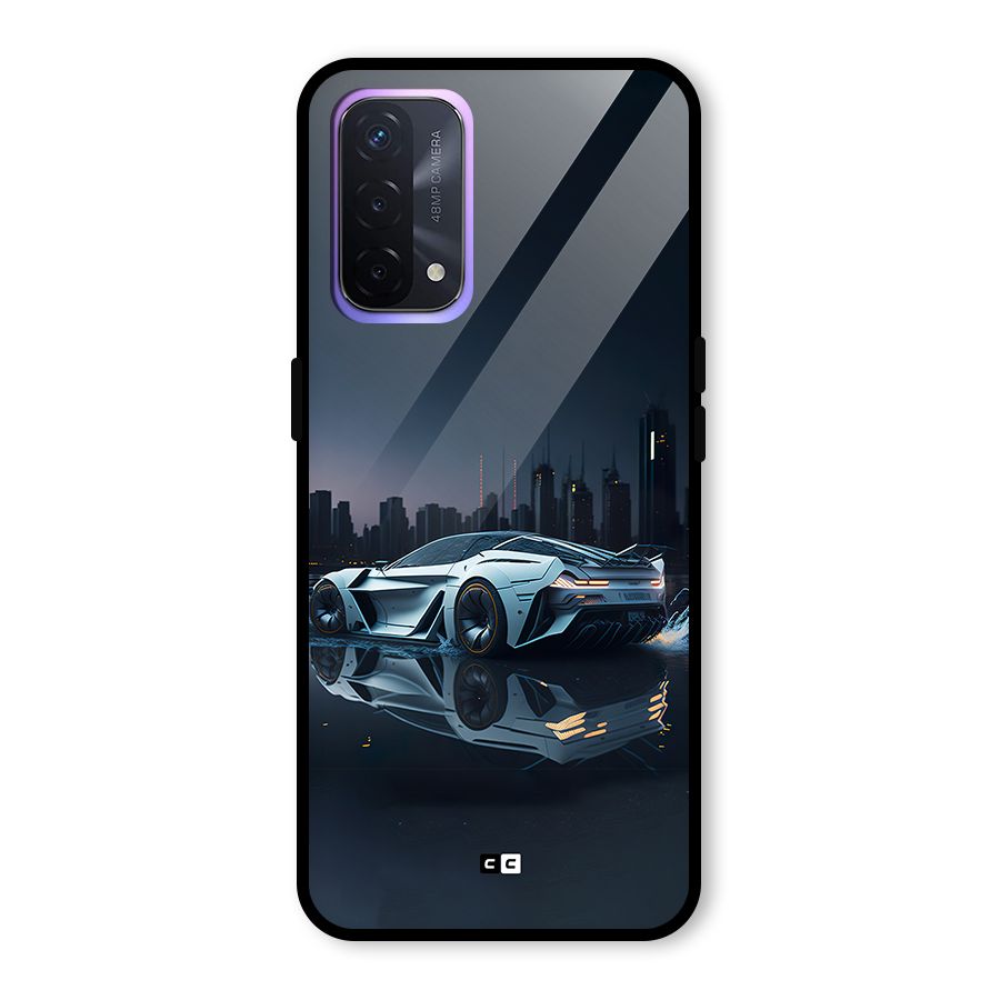 Car of Future Glass Back Case for Oppo A74 5G