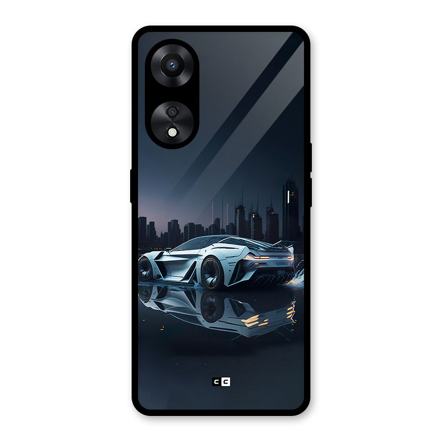 Car of Future Glass Back Case for Oppo A78