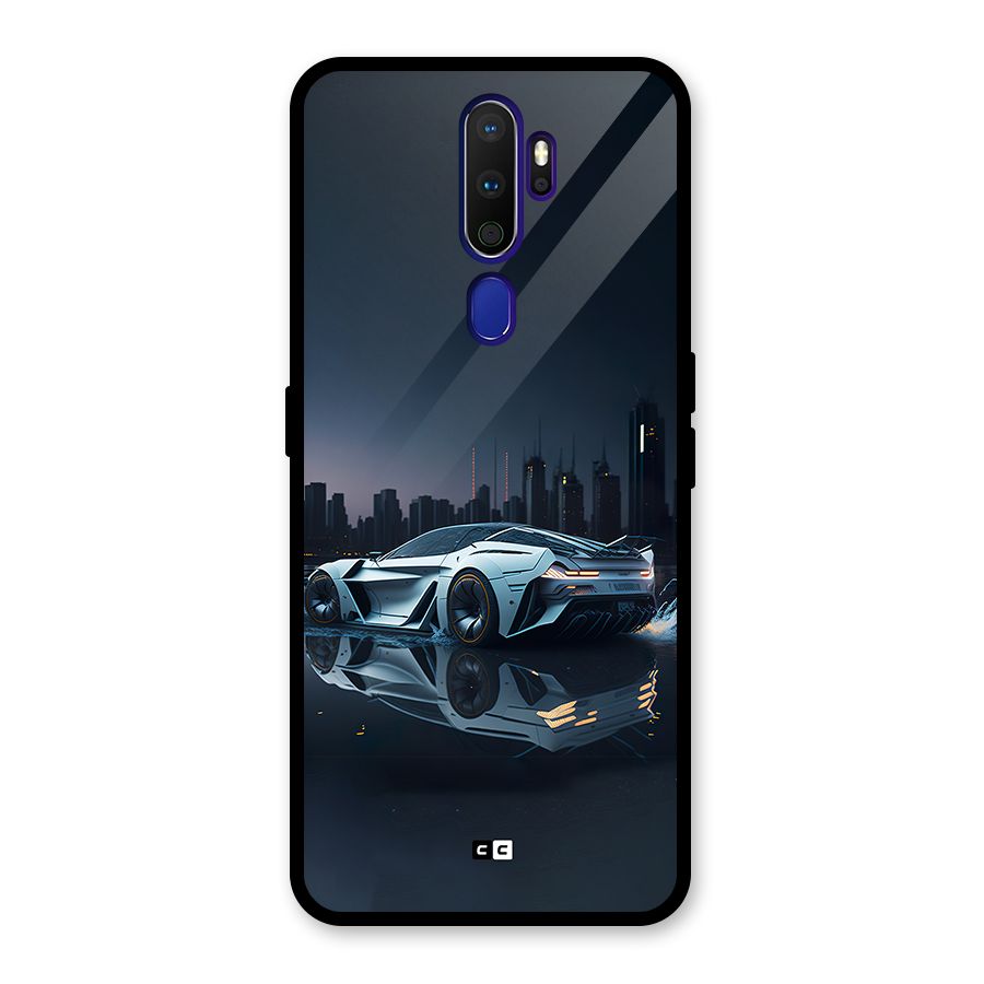 Car of Future Glass Back Case for Oppo A9 (2020)
