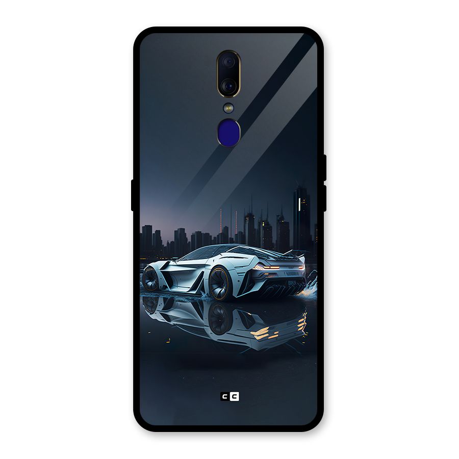 Car of Future Glass Back Case for Oppo F11