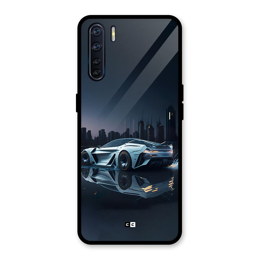 Car of Future Glass Back Case for Oppo F15