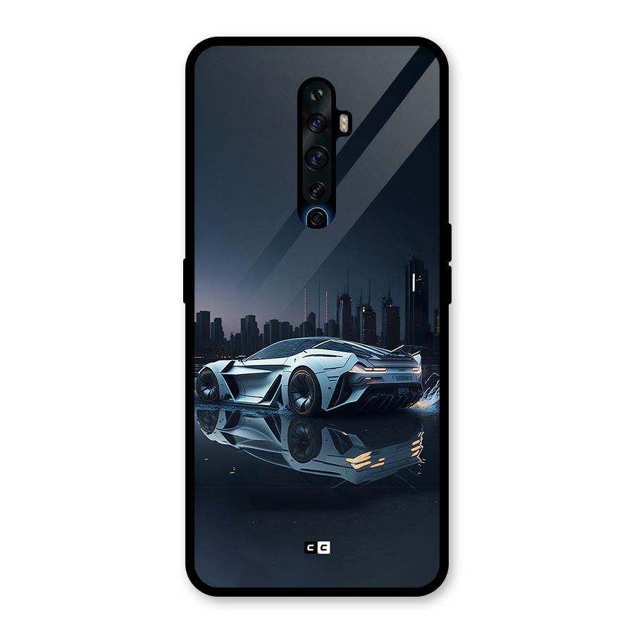 Car of Future Glass Back Case for Oppo Reno2 F