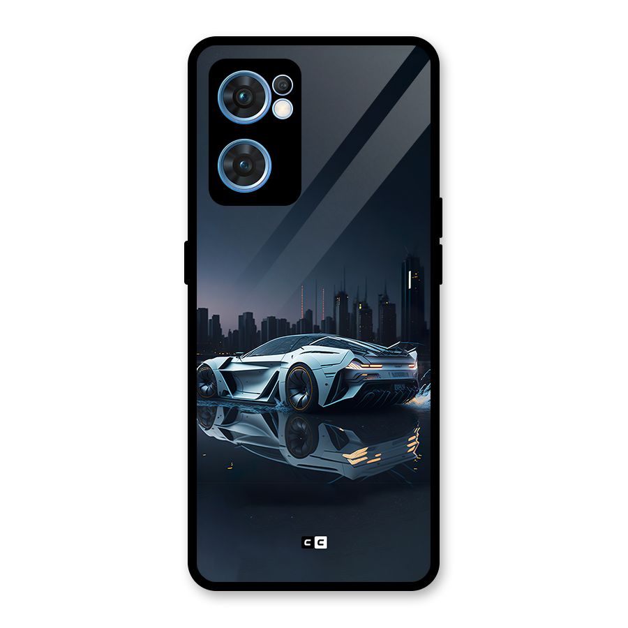 Car of Future Glass Back Case for Oppo Reno7 5G