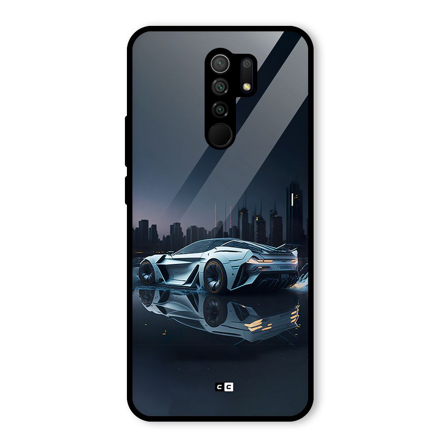 Car of Future Glass Back Case for Poco M2